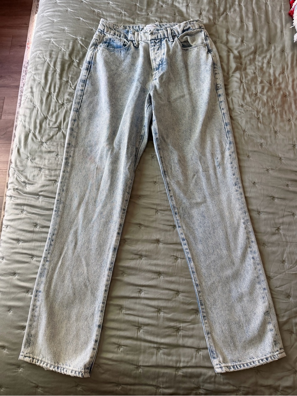 Good American Light Blue Distressed Denim Jeans